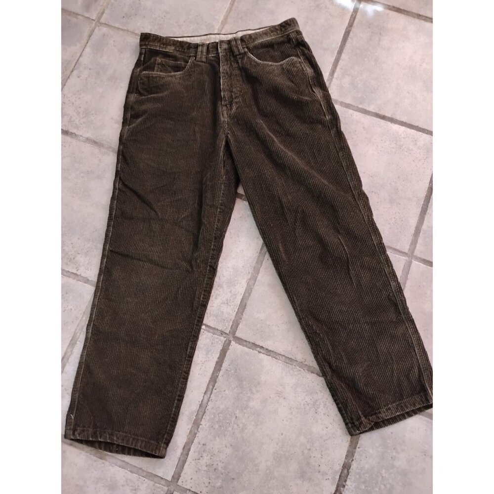 Vtg Tommy Bahama Relax Corduroy Pants Straight Leg Preppy Casual Size 32 Brown